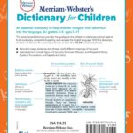 Back cover of Merriam-Webster's Dictionary for Children